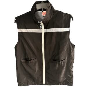 Mens Black Dream TSchunyifang Zipper Front Sleeveless Vest Size Large